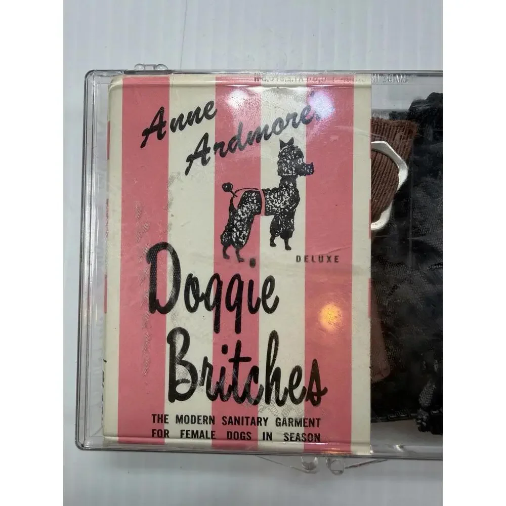 Vintage Anne Ardmore’s Doggie Britches Modern Sanitary Garment Black Small 1950s
